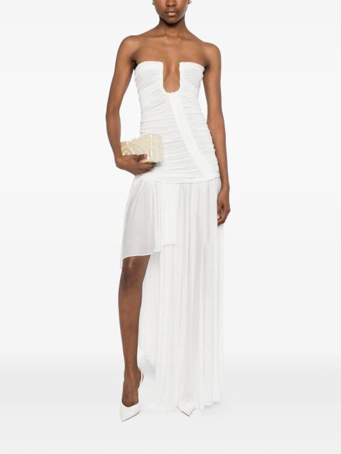 Christopher Esber Arced ruched asymmetric dress - White - zdjęcie produktu nr 2