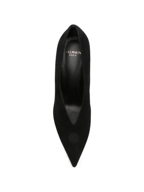 Balmain suede wedge-heel pumps - Black