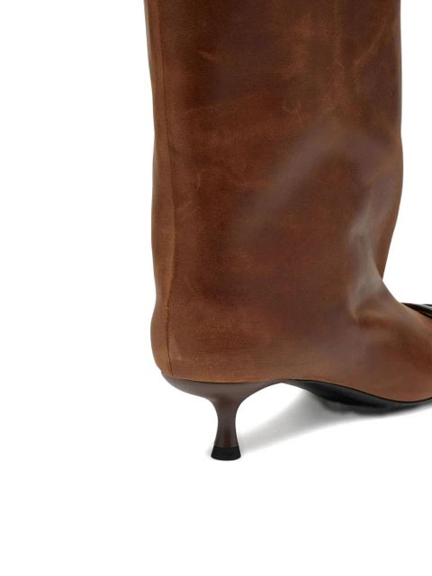 Diesel 39mm Venus leather knee-high boots - Brown