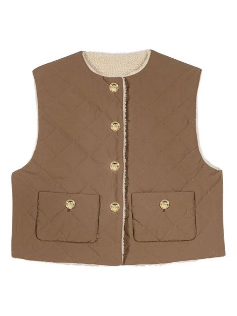 Maje quilted faux fur coat - Green - zdjęcie produktu nr 1