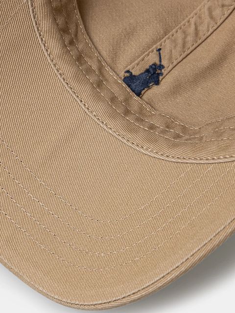 Polo Ralph Lauren czapka z daszkiem bawełniana kolor beżowy gładka 211912843