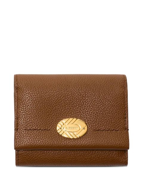 Burberry check-engraved leather wallet - Brown - zdjęcie produktu nr 1