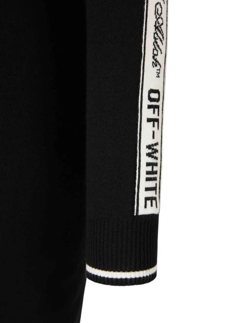 Off-White zip-fastening stripe-detail dress - Black - zdjęcie produktu nr 2