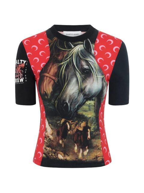 Marine Serre Lunar New Year T-shirt - Black - zdjęcie produktu nr 1