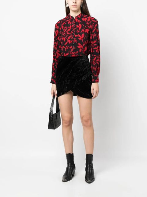 Zadig&Voltaire Twina leaf-print long-sleeve shirt - Black - zdjęcie produktu nr 2