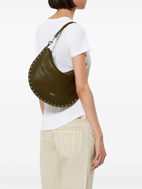ISABEL MARANT Oskan studded zip shoulder strap - Green - zdjęcie produktu nr 2