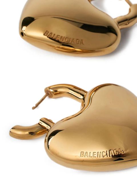 Balenciaga heart-shaped hoop earrings - Gold