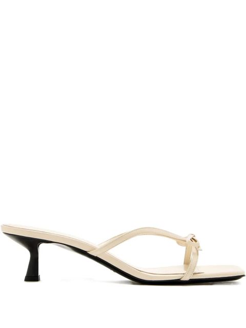 ANINE BING 55mm bow-detail square-toe sandals - Neutrals - zdjęcie produktu nr 1