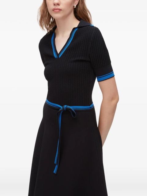 3.1 Phillip Lim textured rib polo midi dress - Black
