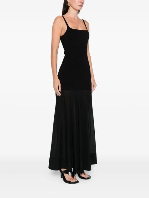 St. Agni sheer circle hem maxi dress - Black