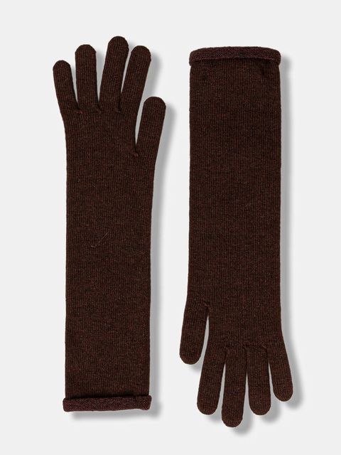 Answear.LAB rękawiczki z dodatkiem wełny damskie kolor brązowy - zdjęcie produktu nr 2