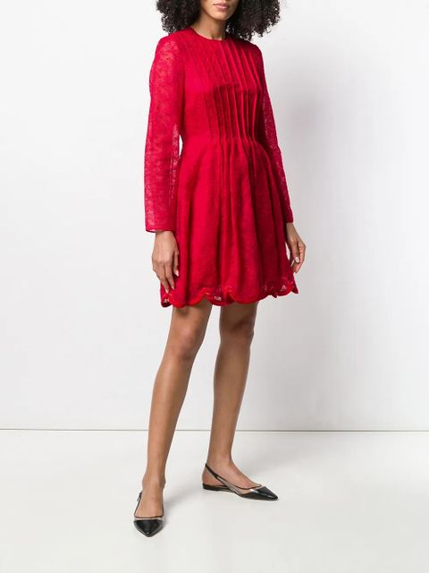 Valentino Garavani floral lace skater dress - Red