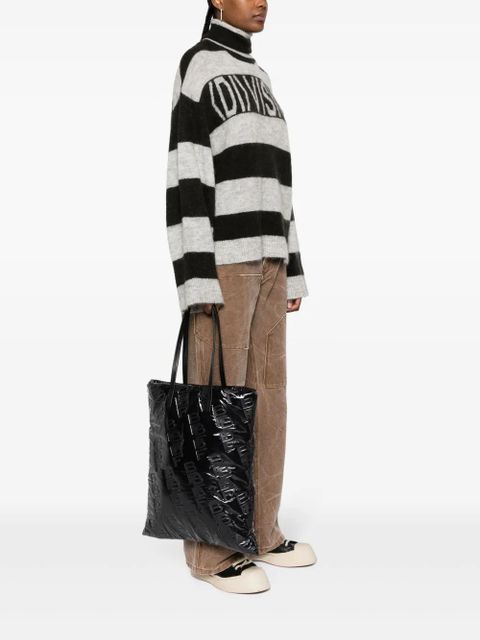 BY FAR logo-embossed tote bag - Black