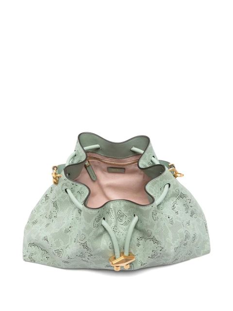 Jimmy Choo Bon Bon laser-cut tote bag - Green