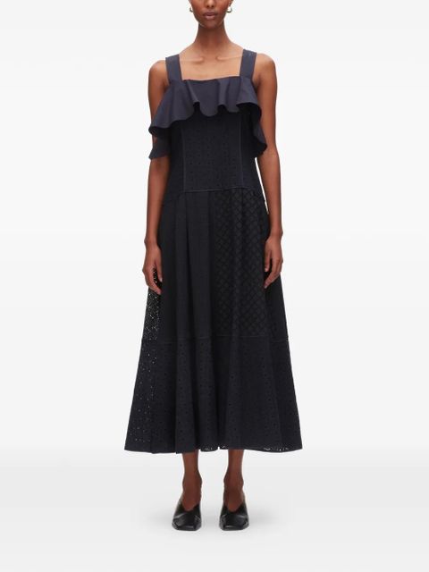 3.1 Phillip Lim ruffled broderie midi dress - Blue