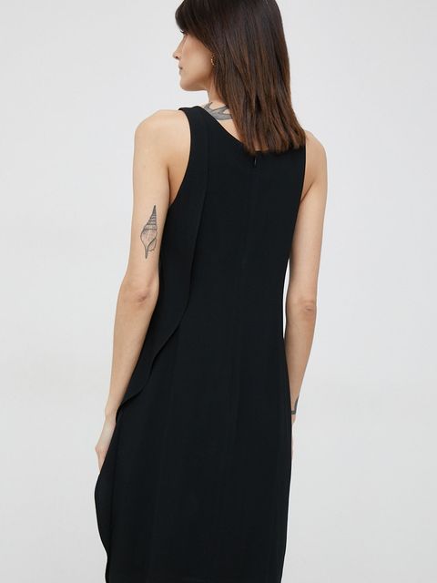 Emporio Armani sukienka kolor czarny mini prosta