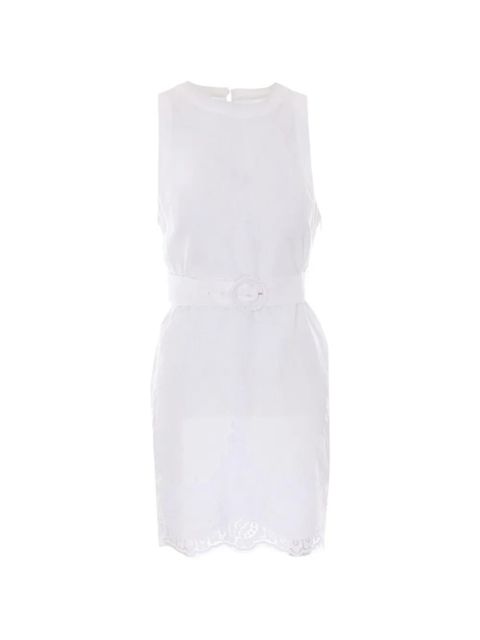 TWINSET floral-lace belted mini dress - White - zdjęcie produktu nr 1