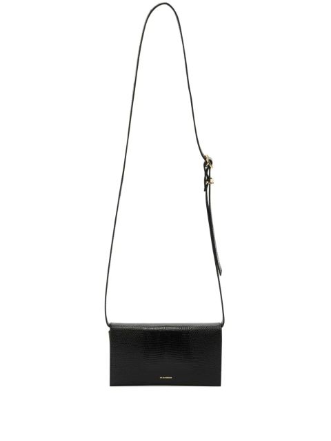 Jil Sander All-Day leather crossbody bag - Black