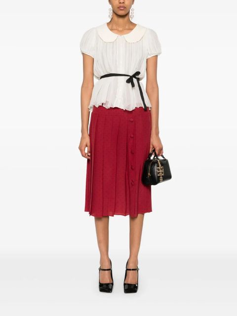 Alessandra Rich polka-dot midi skirt - Red - zdjęcie produktu nr 2