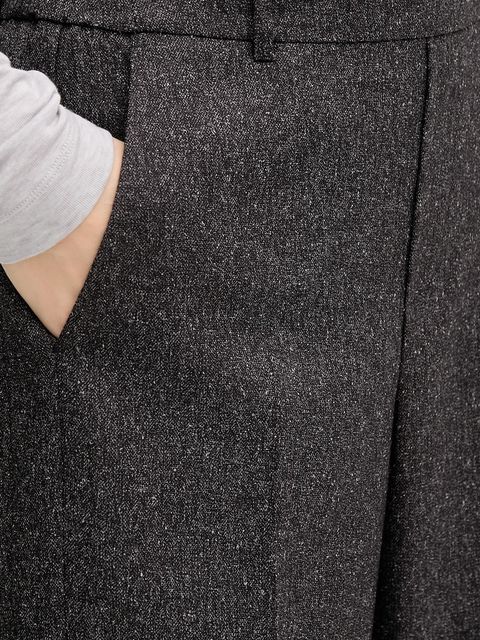 Mos Mosh spodnie BAI damskie kolor czarny proste high waist 173860