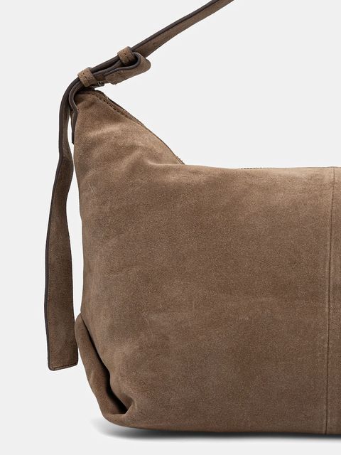 Hoss Intropia torebka zamszowa kolor zielony 2052035