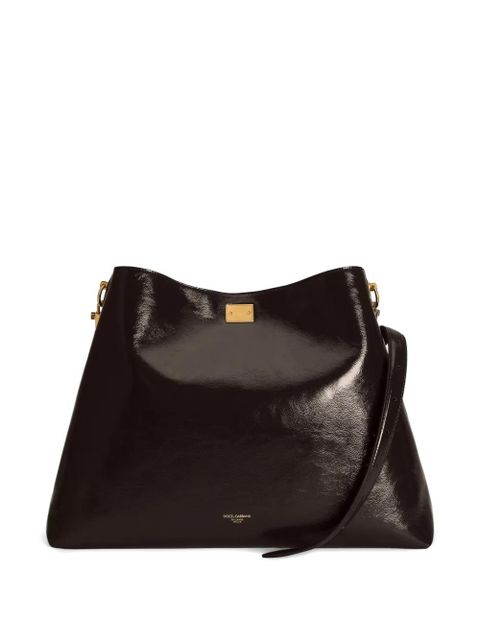 Dolce & Gabbana large Vittoria calfskin shoulder bag - Brown - zdjęcie produktu nr 2