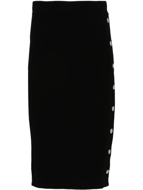 PINKO ribbed-knit midi skirt - Black - zdjęcie produktu nr 1