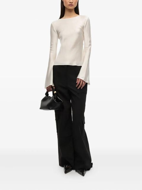 GANNI long-sleeve blouse - White