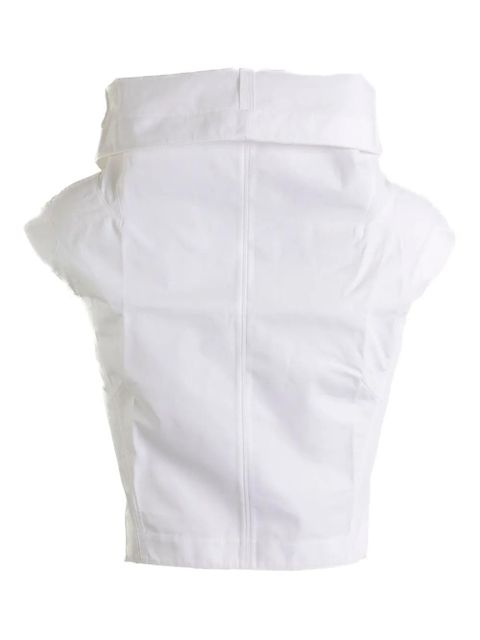 Jacquemus wide-collar sleeveless top - White - zdjęcie produktu nr 2