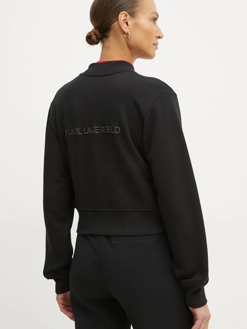 Karl Lagerfeld bluza damska kolor czarny gładka A1W20043 - zdjęcie produktu nr 2