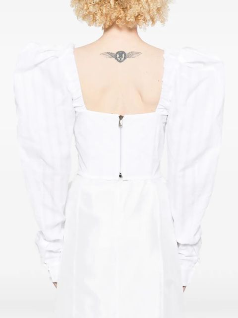 Vivienne Westwood LS Sunday puff-sleeve corset top - White