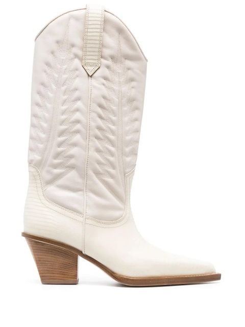 Paris Texas embroidered-design pointed-toe boots - Neutrals - zdjęcie produktu nr 1