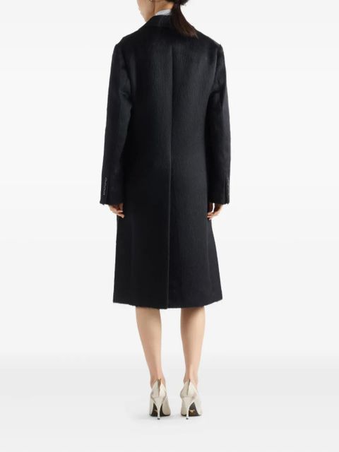 Prada velvet single-breasted coat - Blue - zdjęcie produktu nr 2