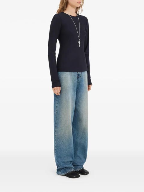 MM6 Maison Margiela long-sleeved T-shirt - Blue - zdjęcie produktu nr 2