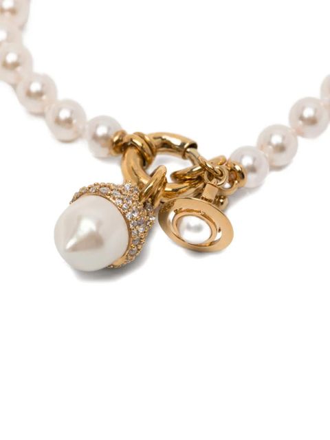Vivienne Westwood pearl charm bracelet - Neutrals - zdjęcie produktu nr 2
