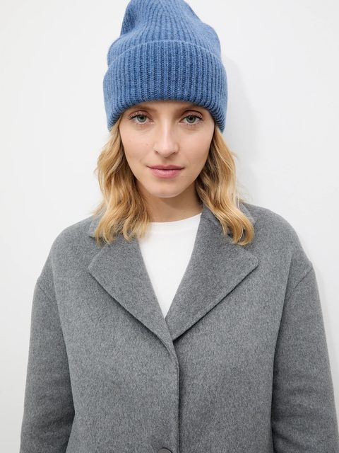 Answear.LAB czapka wełniana kolor fioletowy