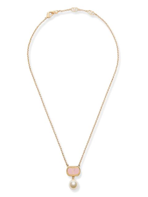 Valentino Garavani Ovalette faux-pearl necklace - Gold - zdjęcie produktu nr 1
