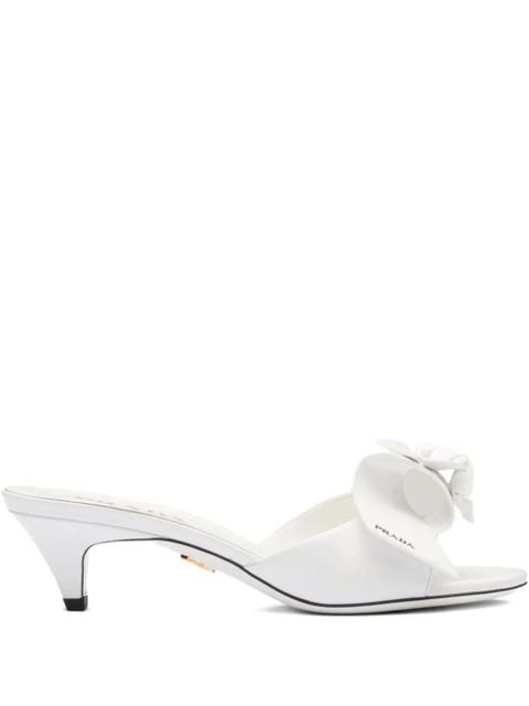 Prada 45mm flower-appliqué sandals - White - zdjęcie produktu nr 1