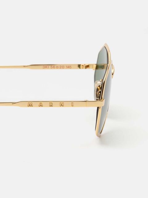 Marni okulary przeciwsłoneczne Pulpit Rock Green kolor zielony EYMRN00009.003.3KI