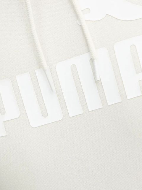 Puma bluza damska kolor beżowy z kapturem z nadrukiem