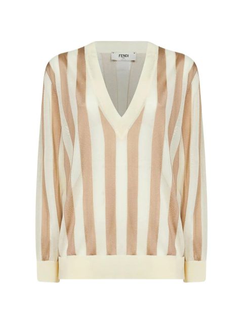 FENDI striped sweater - Neutrals - zdjęcie produktu nr 1