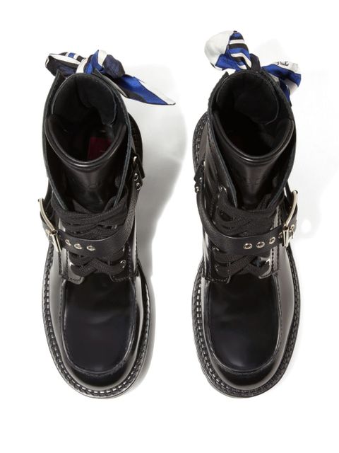 PUCCI marmo-print leather boots - Black