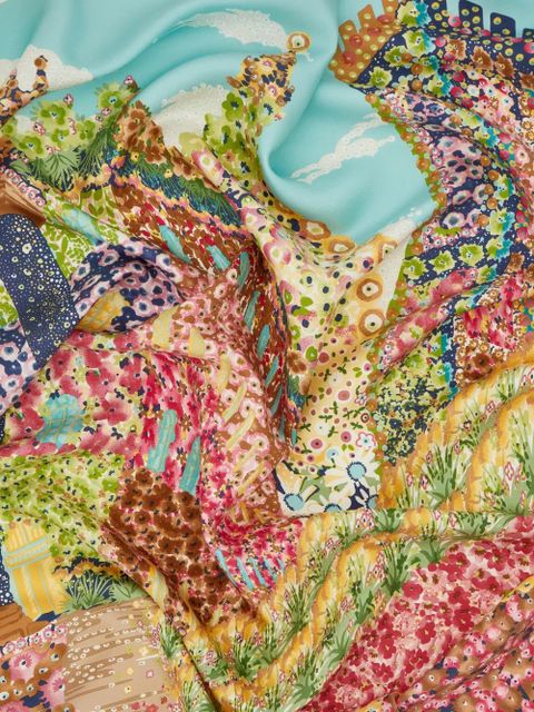 Ferragamo palazzo print silk scarf - Pink