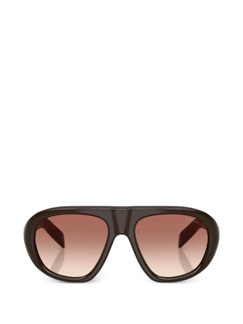 Prada Eyewear logo-detail sunglasses - Brown - zdjęcie produktu nr 1