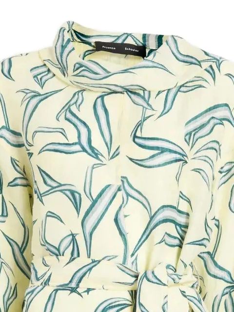 Proenza Schouler Lalia leaf-print mini dress - Neutrals - zdjęcie produktu nr 2