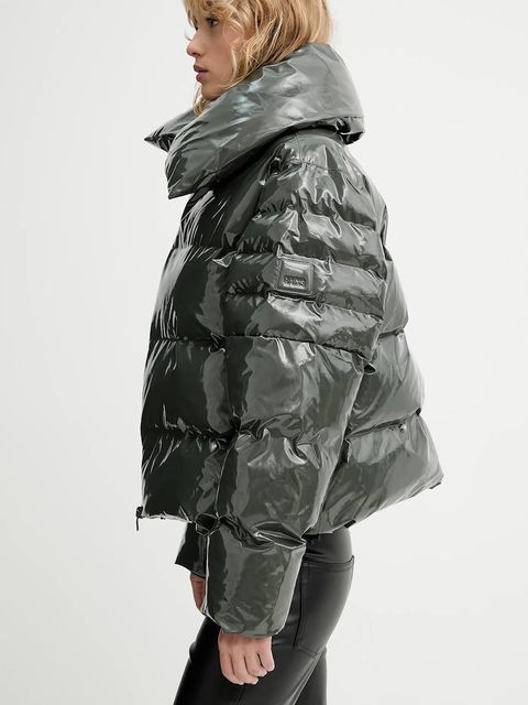 Rains kurtka 17230 Alta Vision Short Puffer Jacket kolor zielony zimowa 17230