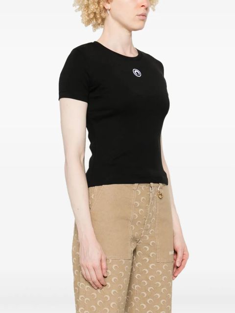 Marine Serre moon logo T-shirt - Black