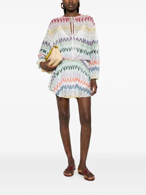 Missoni zigzag tie mini dress - White - zdjęcie produktu nr 2