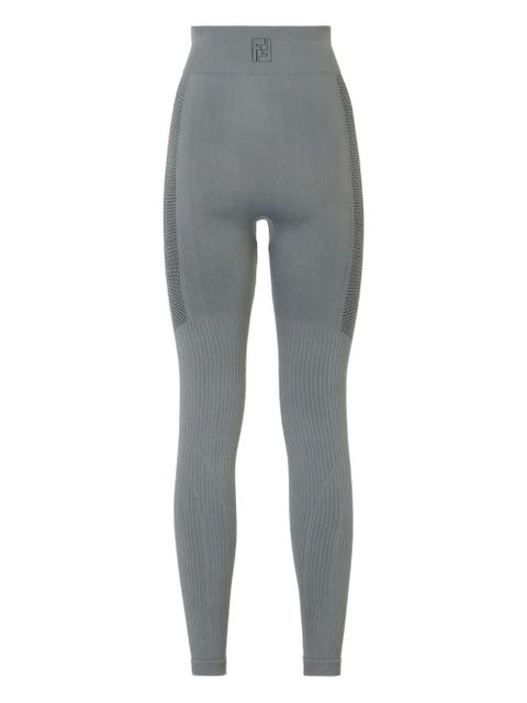 FENDI logo embroidered leggings - Grey - zdjęcie produktu nr 2