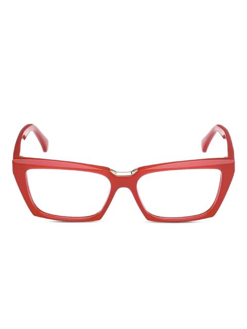Max Mara Eyewear geometric frame glasses - Red - zdjęcie produktu nr 1